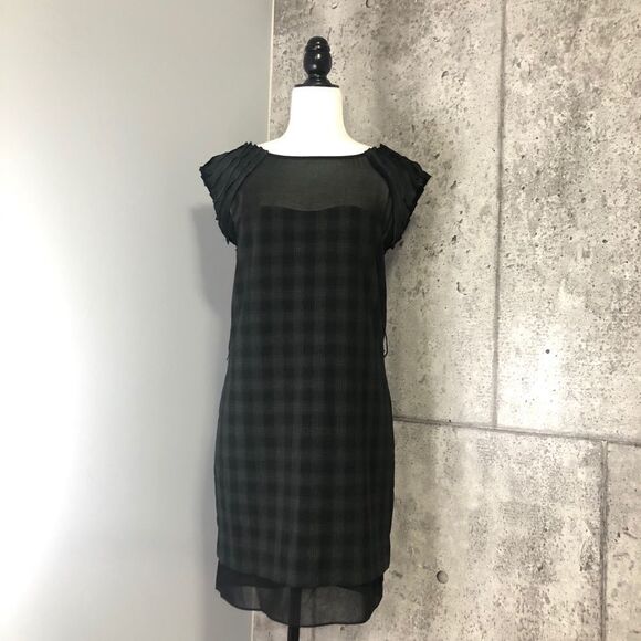 𝅺bcbgeneration Gingham Plaid Dress - Picture 1 of 11